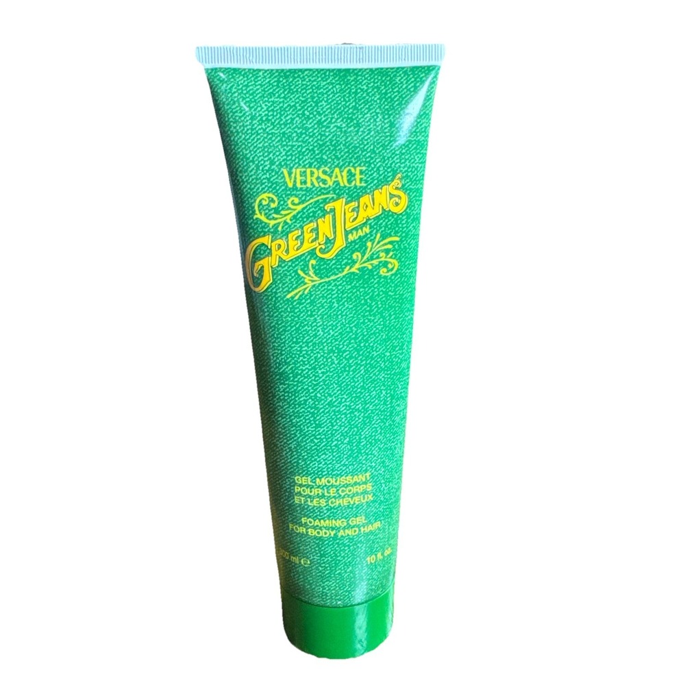 NOS HTF Green Jeans Gianni Versace Foaming Body‎ & Hair Gel Wash 10oz RARE